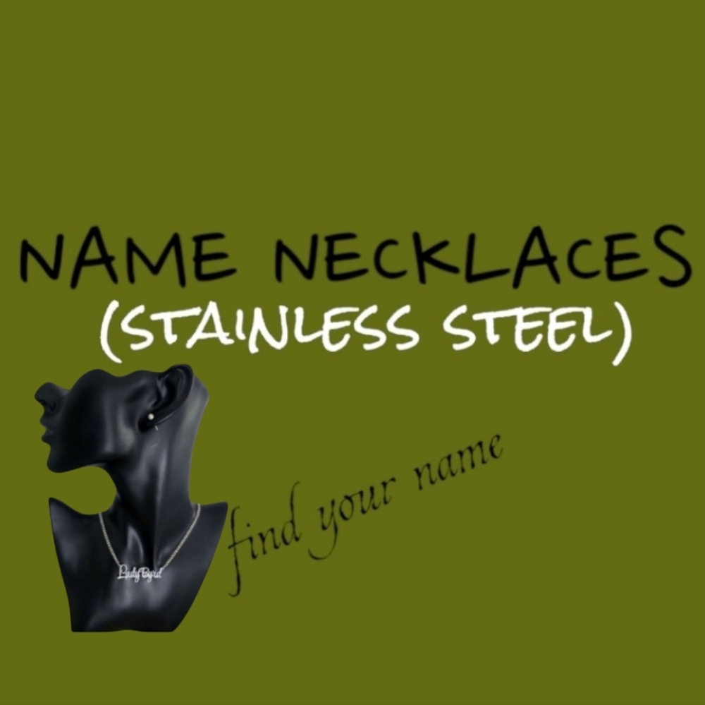 Stainless steel name necklaces